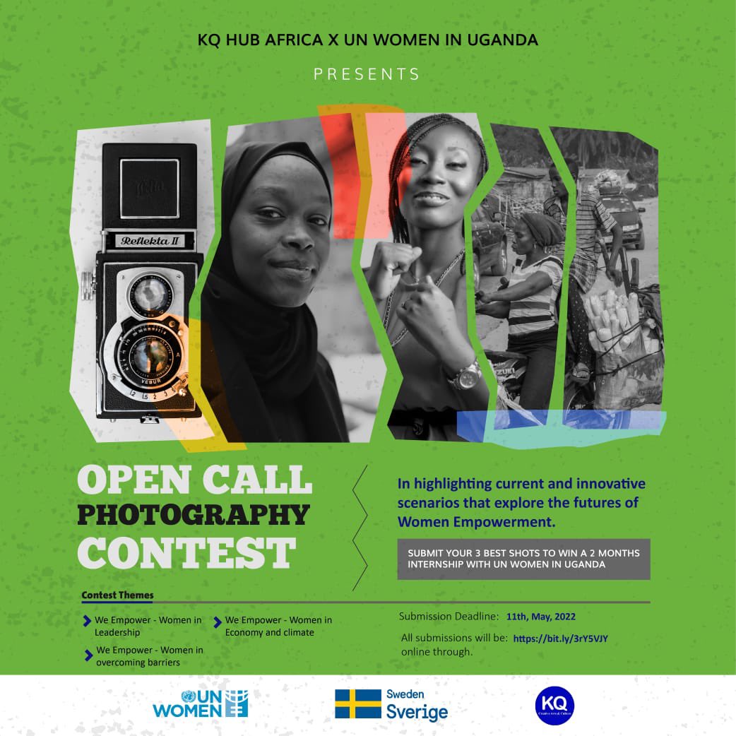 unwomenuganda's tweet photo. Open Call: Ugandan Photographers (18 - 30 years)🤳🏾📸

Showcase your skills through images exploring women's empowerment ✊🏾 #WeEmpowerUG

Read more and submit online via: https://t.co/Pp4XVzOFhs

@SwedeninUG @kq_hub @unwomenuganda https://t.co/grnsWrDetH