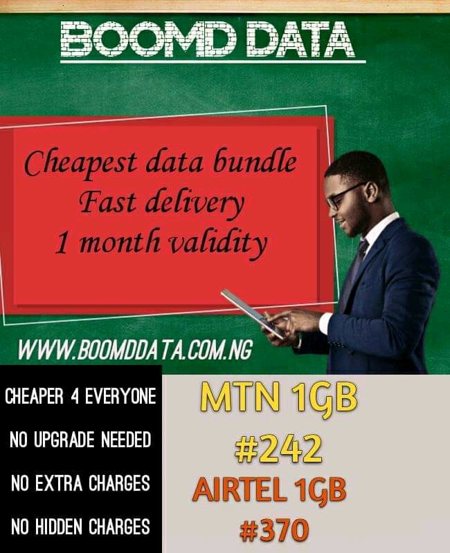 willysane's tweet photo. MTN 1GB ₦242 (1 MONTH)
AIRTEL 1GB ₦370 (1 MONTH).
https://t.co/QBqmVgekO3 https://t.co/gVUw3HX0mt