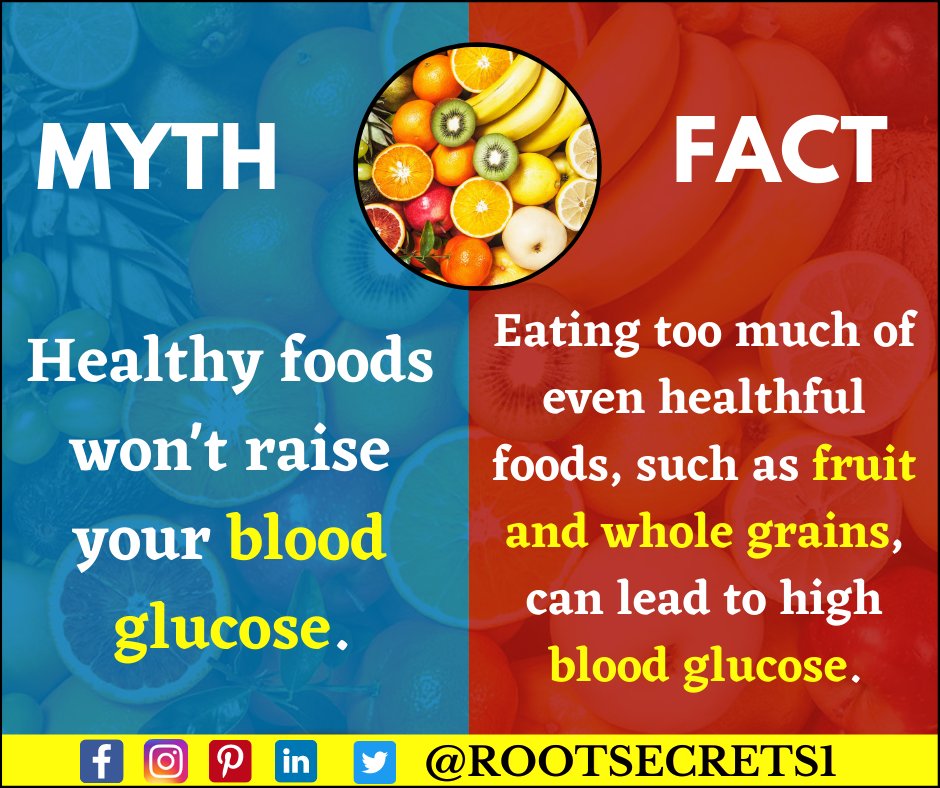 Rootsecrets1's tweet photo. MYTH Vs FACT : BLOOD GLUCOSE
Read Post and share with your friends.
Like & Follow our page for more health related information's. @rootsecrets1
.
.
.
.
#health #healthylife #rootsecrets #healthyfood #myth #fact #bloodglucose #wholegrains #glucose #fruits https://t.co/pQN5peMNuL