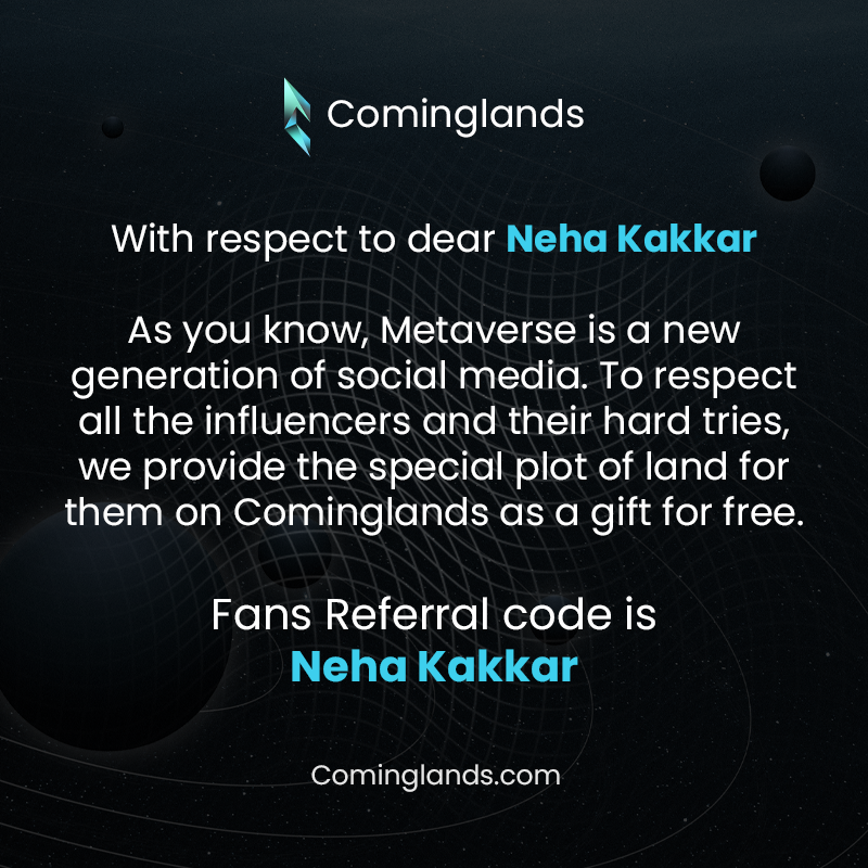 cominglands's tweet photo. Hello everyone 👋
To respect all the influencers, we provide the special plot of land to them on Cominglands metaverse.
Our Collection : https://t.co/HAz2PVLhK1
Our Website : https://t.co/ZQb8P02sXu
#OpenSeaNFT #Cominglands #neha  #tothemars #ToTheMoon #NFTdrop #NFTGiveaways https://t.co/ZjALPNVEuH