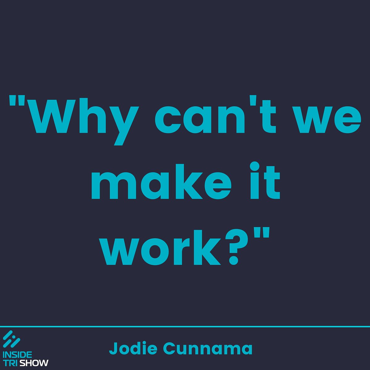 Changing priorities. What a listen with @jodiecunnama and @JamesCunnama 👇 'I definitely thought I was going to race again,' says Jodie. But something changed after I had Jack and I wasn't the priority any more & neither was my triathlon career.' 🎧 insidetrishow.com/episode/jodie-…