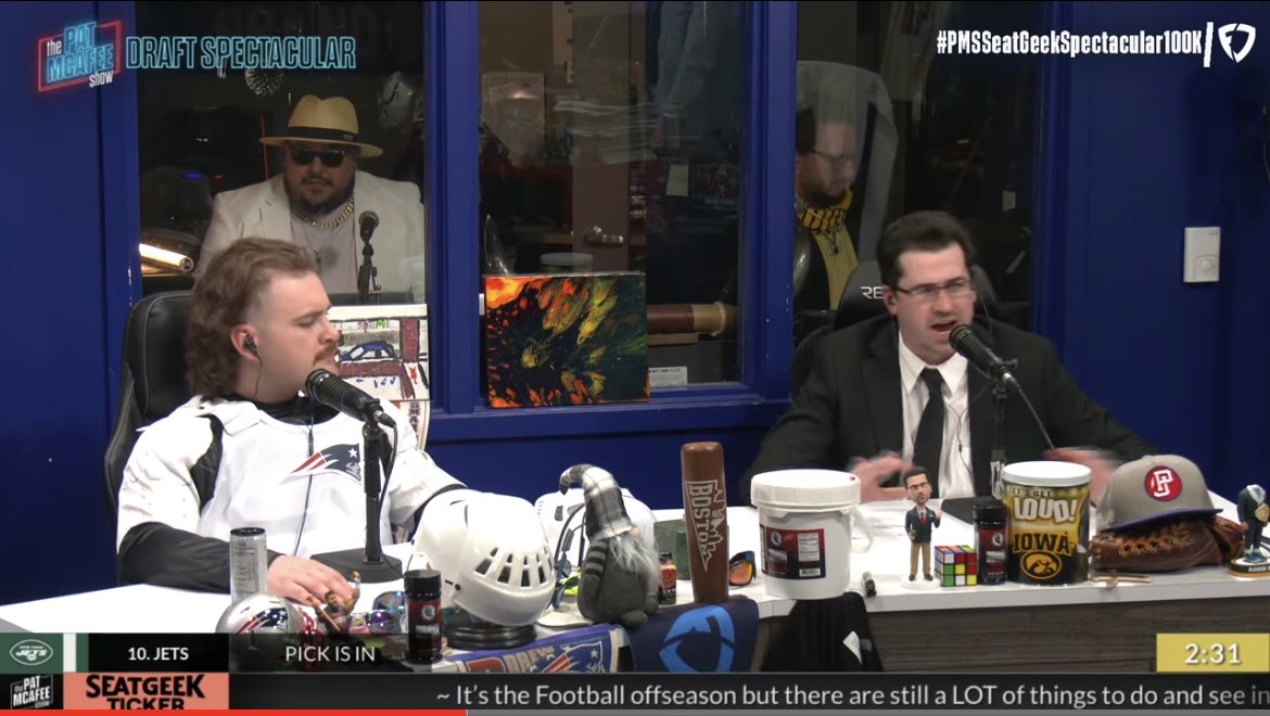 #PMSDraftSpectacular  Mad Mel asking Chris Ballard questions was hilarious #PMSSeatGeekSpectacular100K $mattyc55555
