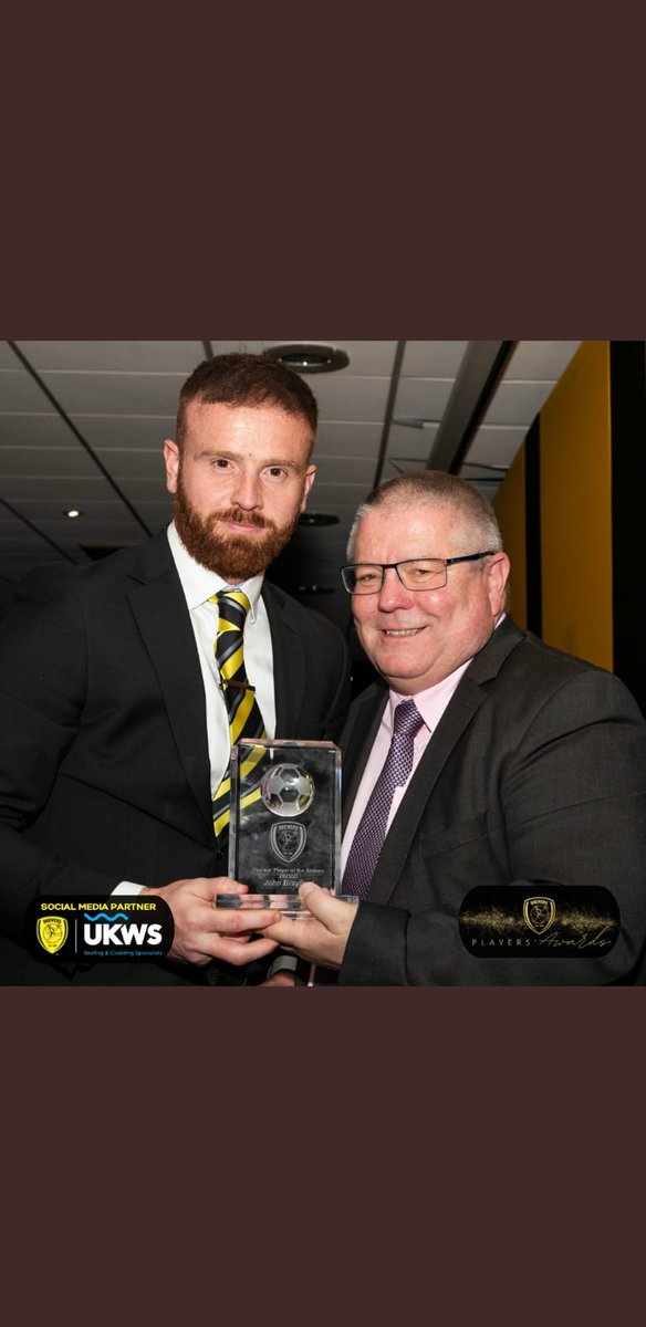 Congratulations to John Brayford for your well deserved award for player of the year award.