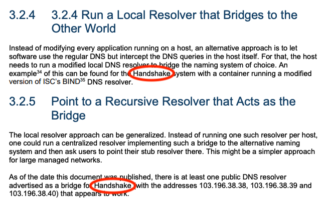 namerjohnnywu's tweet image. My favorite part is Section 3.2, Various Bridging Techniques, which talks about the many ways of resolving alternative naming systems like $HNS.

Handshake is mentioned in literally EVERY subsection!

Goes to show where our community's priorities have been: building.