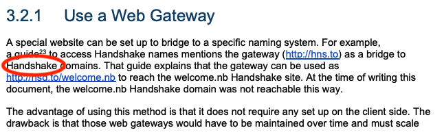 namerjohnnywu's tweet image. My favorite part is Section 3.2, Various Bridging Techniques, which talks about the many ways of resolving alternative naming systems like $HNS.

Handshake is mentioned in literally EVERY subsection!

Goes to show where our community's priorities have been: building.