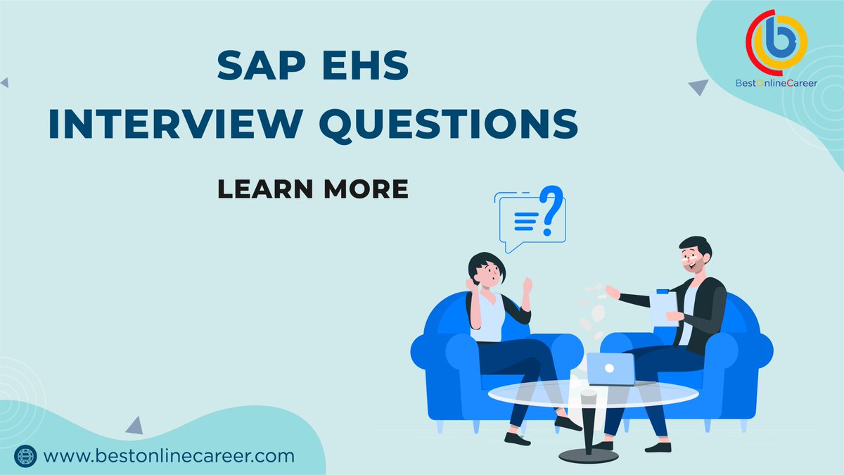 bestonlinecarer's tweet image. Read More here
bestonlinecareer.com/sap-ehs-online…
Register Here : bit.ly/37F0pV2
#Interviewquestions #sapInterviewquestions #saponlinetraining #saponlinecourse #saptraining #bestonlinetraining #upskilling #improveyourskills