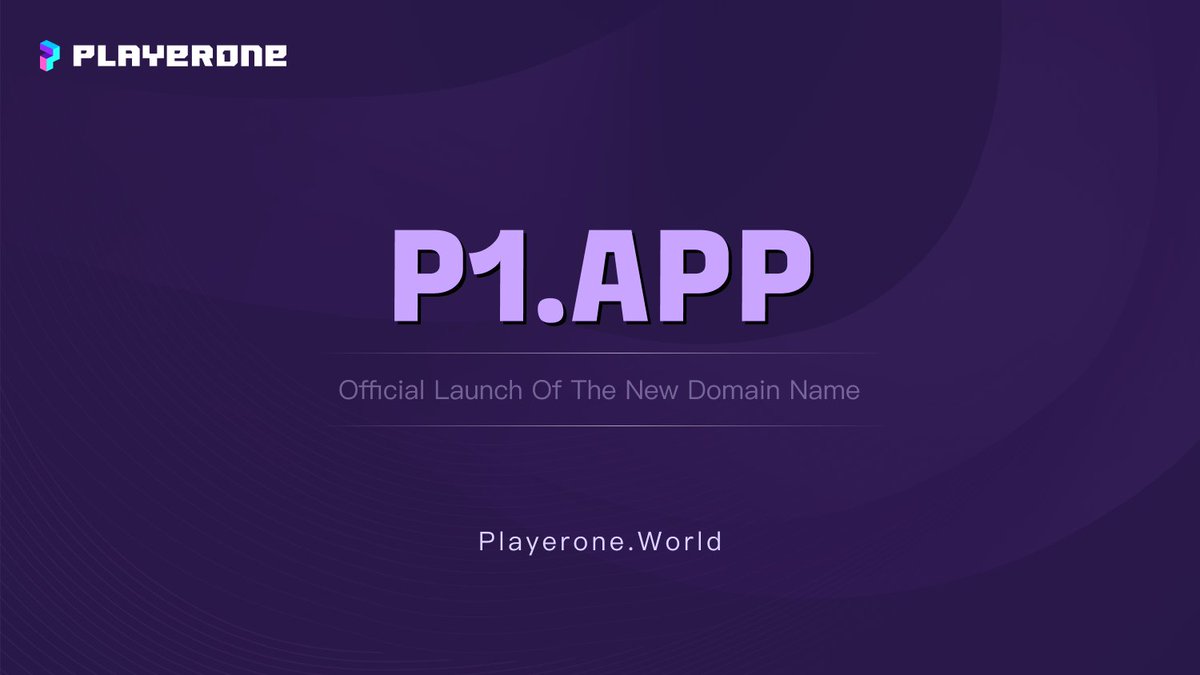 🌏PlayerOne adds a new Domain🌏

To make it as simple as possible for players to access PlayerOne, we've created a new &amp; shorter domain name.

The current domains are⤵️
🆕P1.app
🔙Playerone.World

#BlockchainEvolved #Metaverse #Playerone