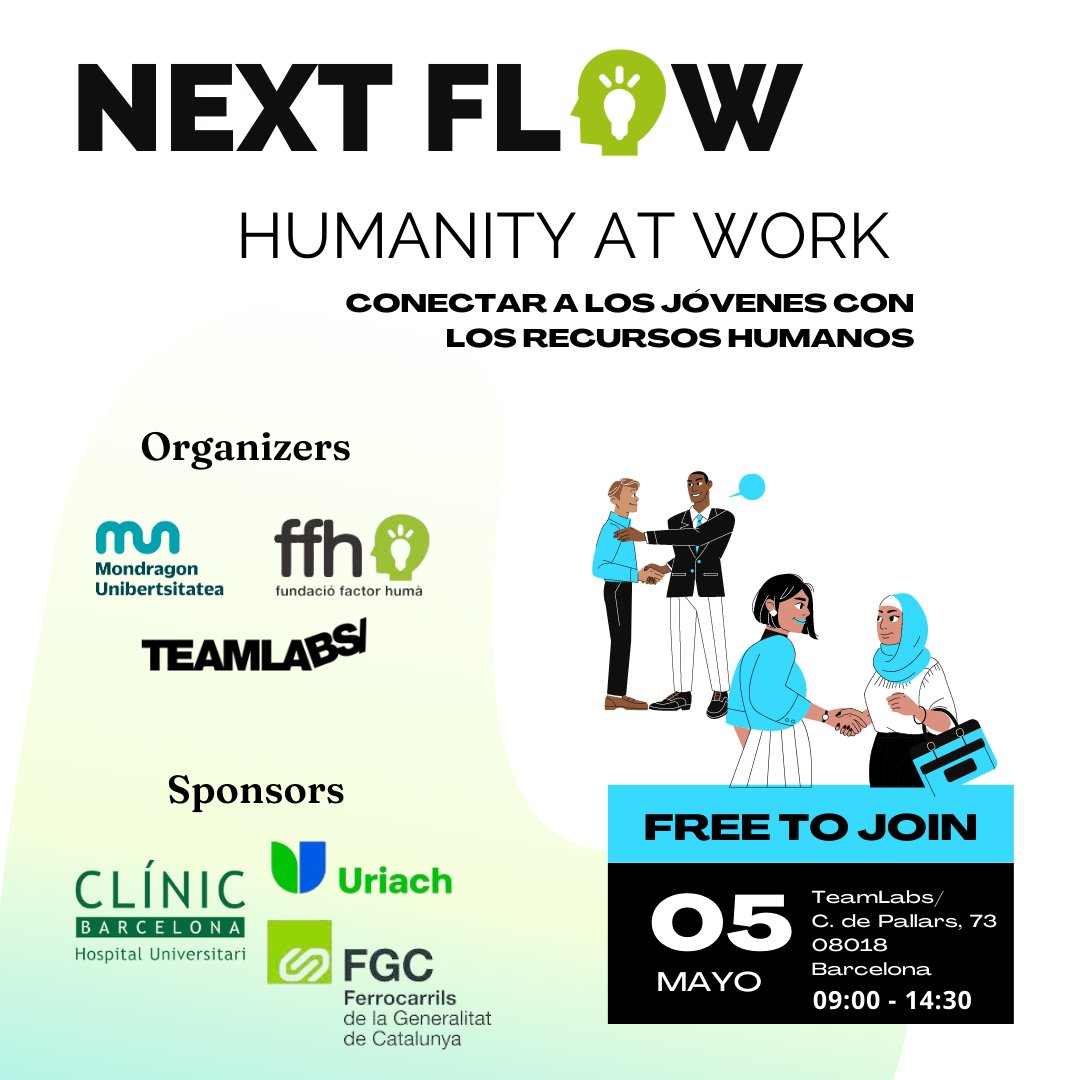 JoanClotet's tweet photo. Si eres (o conoces) un joven y atrevido/a , estás en #Barcelona y te interesan las #personas aquí una oportunidad: experiencia, visibilidad y 1.500€ en premios.
5/5 #Hackaton con @FundFactorHuma en @teamlabs Creamos futuro junt_s ! Quedan pocas plazas !
https://t.co/L9c2je0ztY https://t.co/A1a4gjo9H0