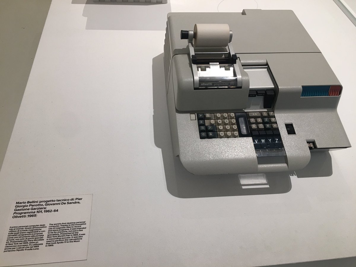rosminow's tweet image. Durante la mia visita alla Triennale di Milano ho avuto il piacere di rivedere un pezzo fondamentale della storia dell’informatica, la #Olivetti #Programma101. Un capolavoro di tecnologia e design che poteva cambiare la storia del nostro paese è di cui dovremmo essere orgogliosi