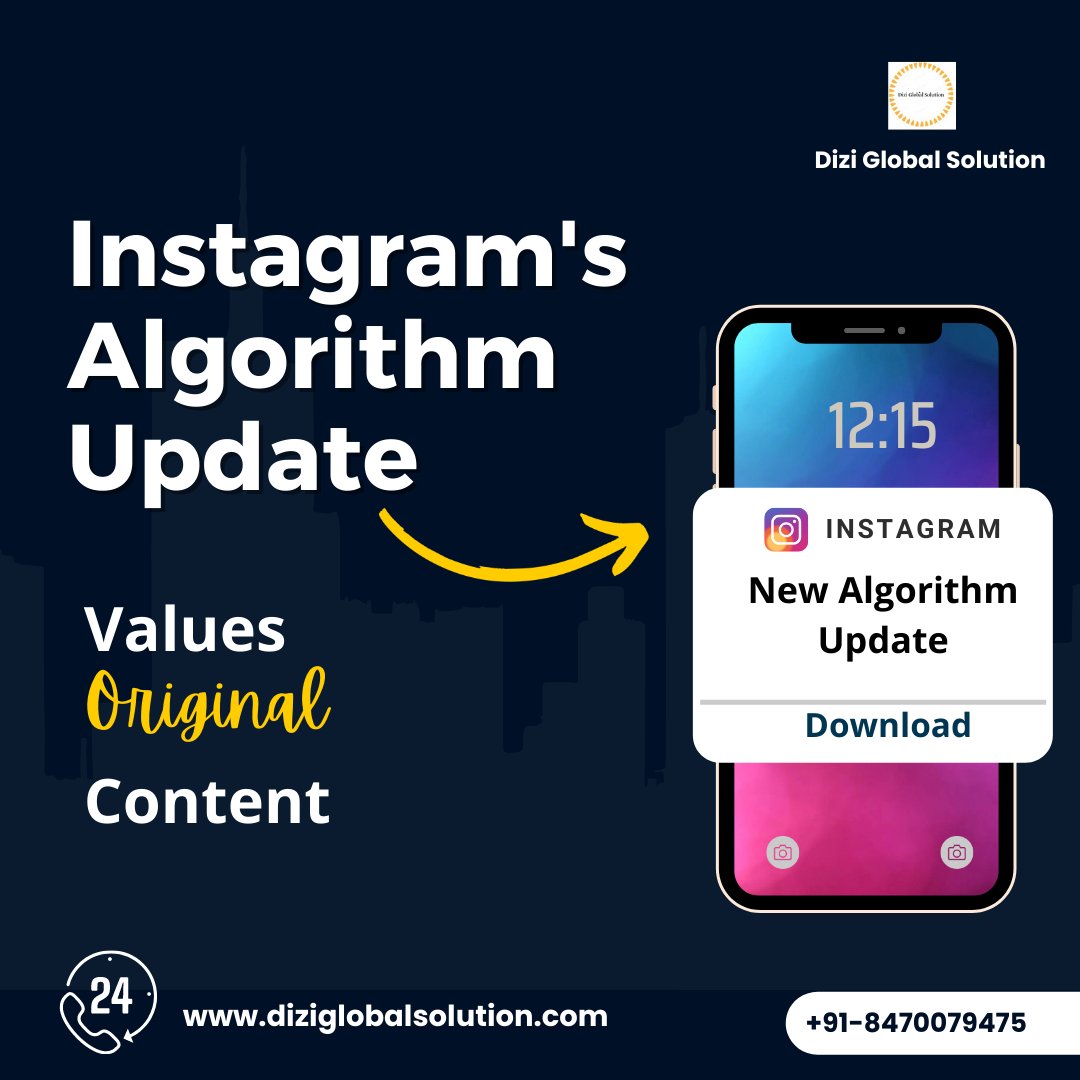 DiziGlobal's tweet photo. Have you heard of the new Instagram algorithm update? 🧐
In case you missed 👉👉the Instagram algorithm now prioritizes original content rather than reposted content.
To view complete post, click on the link:
https://t.co/GDF6Sphv7y
#diziglobalsolution #insta #instaupdates https://t.co/8vBZBCXrrC