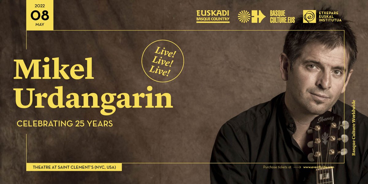 etxepareinst's tweet photo. 🗽 #NYCBasqueWindow

🎶 Mikel Urdangarinek oholtza gainean igarotako 25 urteak ospatuko ditu

📅 Maiatzak 8

🎫 Sarrerak eskuragarri: https://t.co/zNprCALkP0 https://t.co/Uxwgh2xxMX