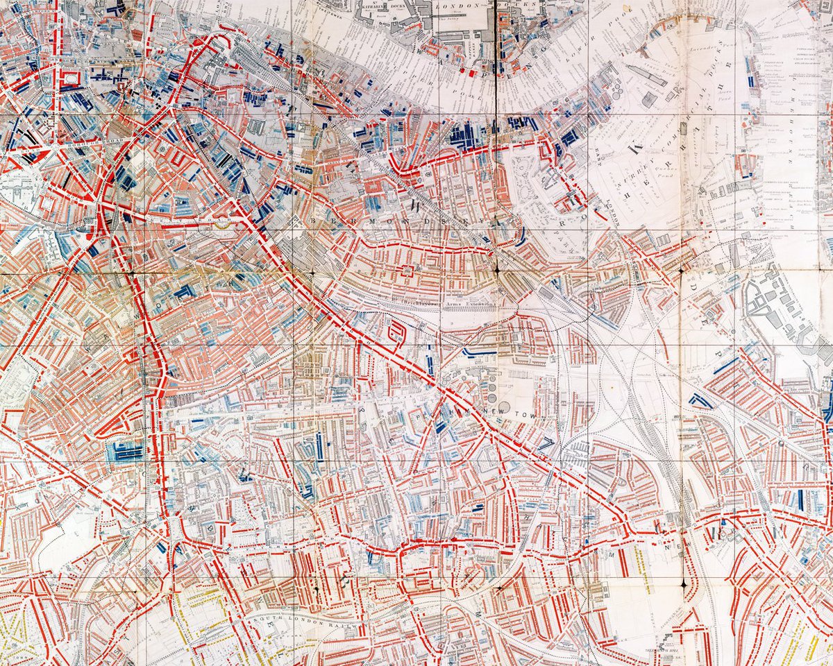 TheLdnArchives's tweet photo. Charles Booth’s Descriptive Map of London Poverty was a street by street survey of the capital, to establish the social conditions of its inhabitants.
Available on London Picture Archive, this weekend we explore its historical value - https://t.co/oyjayyRMUo
#MappingLondon https://t.co/L8OEP9ZiBQ