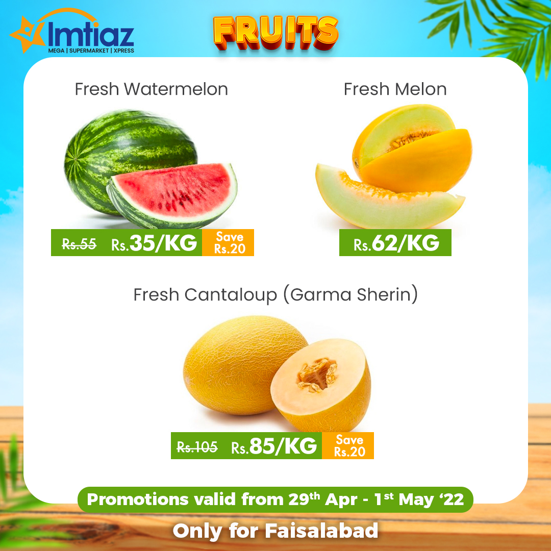 imtiazstores's tweet photo. Itβs time for our weekend promotions! Pick fresh fruits & vegetables at discounted rates & make healthy, delicious home-made meals. Visit Imtiaz Store now! ππ₯
#ImtiazStores #WeekendPromotion https://t.co/ygNpxR4c04
