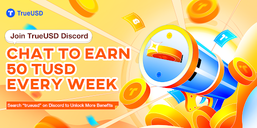 🎉#TUSD #Discord #Giveaway #ChatToEarn W5 is on, come and earn $TUSD NOW! 📅May 2, 10:00 - May 9, 10:00 UTC 💰Total rewards: 50 $TUSD Top engaged user: 20 $TUSD 10 random winners: 3 $TUSD each 👇Join Discord for more details! bit.ly/3uAhB62