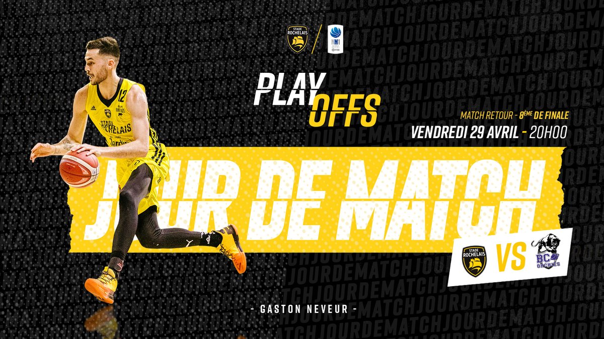 🤗 1/8 retour - La deuxième manche face à <a href="/BCO_Officiel/">Basket Club d'Orchies</a>, c'est ce soir ! 👋

Tous en Jaune et Noir ce soir à Gaston Neveur 🟡⚫️