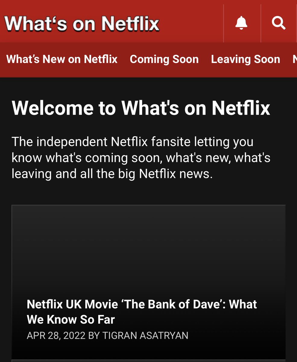 The Bank of Dave Movie! has just been listed here as one of the top Netflix movies being filmed this year, on the huge Netflix fan site.
Very Exciting, times ahead! #BankofDave Movie #Netflix <a href="/Netflix/">Netflix</a>