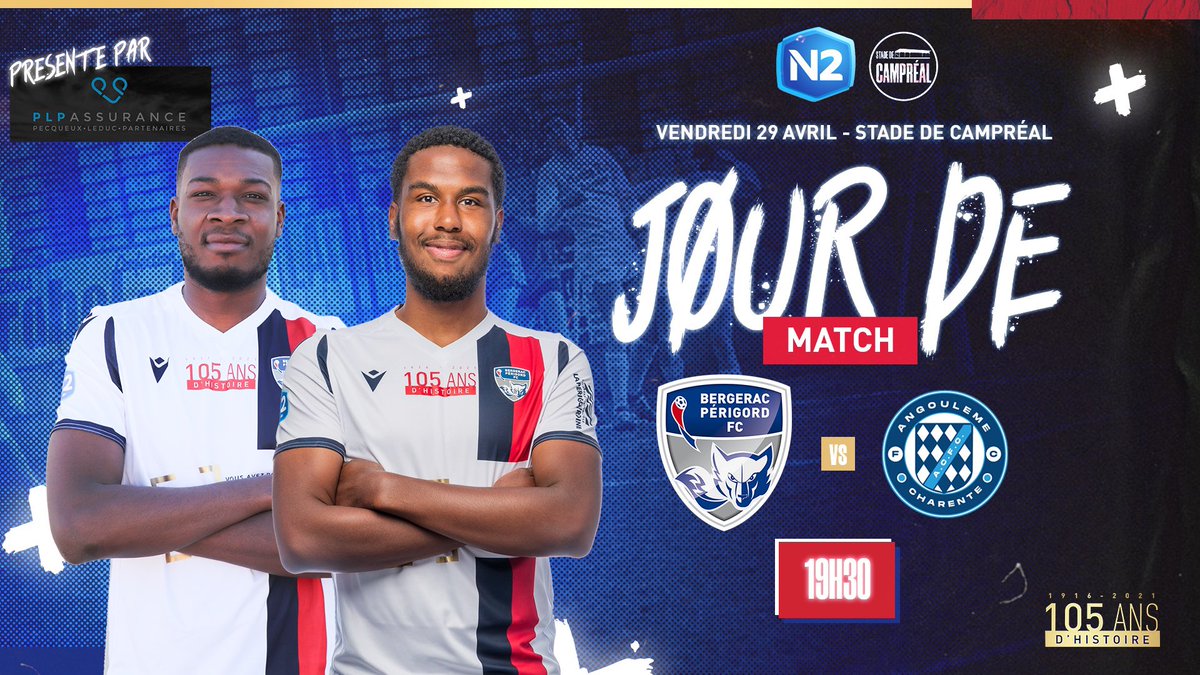 🔵 GAME DAY 🔴

🆚 | <a href="/ACFC_16/">ACFC</a> 
🗓 | J27 <a href="/N2Championnat/">Championnat N2</a> 
🕢 | 19h30
🏟 | Stade de Campréal
♻️ | Mesure empreinte carbone 
🍔 | Restauration &amp; buvette sur place
📲 | #BPFCACFC
📺 | Fuchs Sports // Live Tweet 

#GoBPFC #EnsembleBergerac
