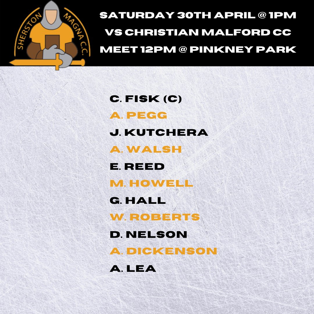 Sherston Magna CC (@sherstonmagnacc) on Twitter photo π 1st XI π <a href="/TheMightyMalf/">Christian Malford CC</a>
π <a href="/WCCLCricket/">Wiltshire County Cricket League</a> Div 4
π Saturday 30th April 2022
π 1pm start
π Pinkney Park
#UpTheMagna π 1st XI π <a href="/TheMightyMalf/">Christian Malford CC</a>
π <a href="/WCCLCricket/">Wiltshire County Cricket League</a> Div 4
π Saturday 30th April 2022
π 1pm start
π Pinkney Park
#UpTheMagna