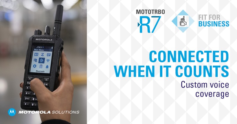 Stellen Sie sicher, dass Ihr Team stets in Reichweite ist. Die #MotorolaSolutions MOTOTRBO R7 Serie kombiniert überragende Signalstärke mit flexibler Standortabdeckung. Erfahren Sie mehr über das R7: bit.ly/3khz9it