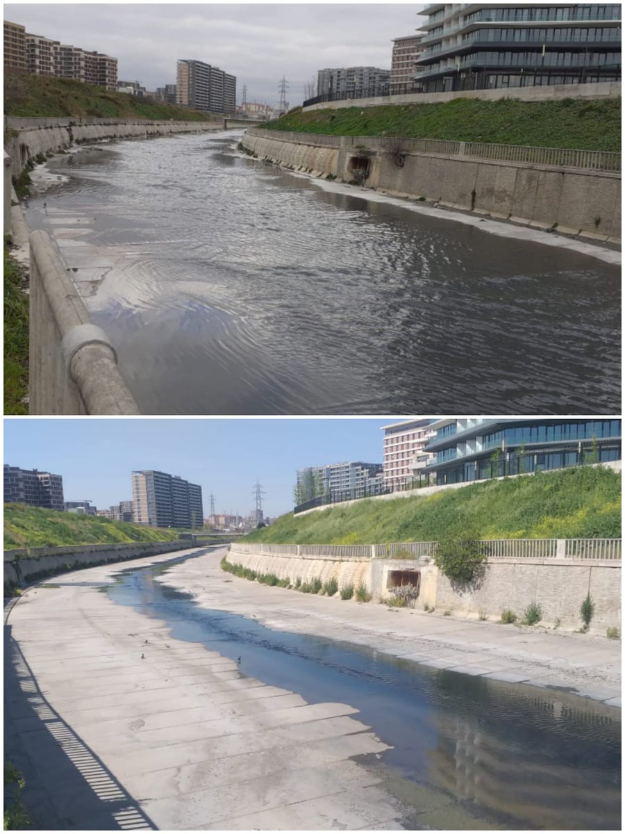 Öncesi ve sonrasıyla Ayamama Deresi'nde temizlik...