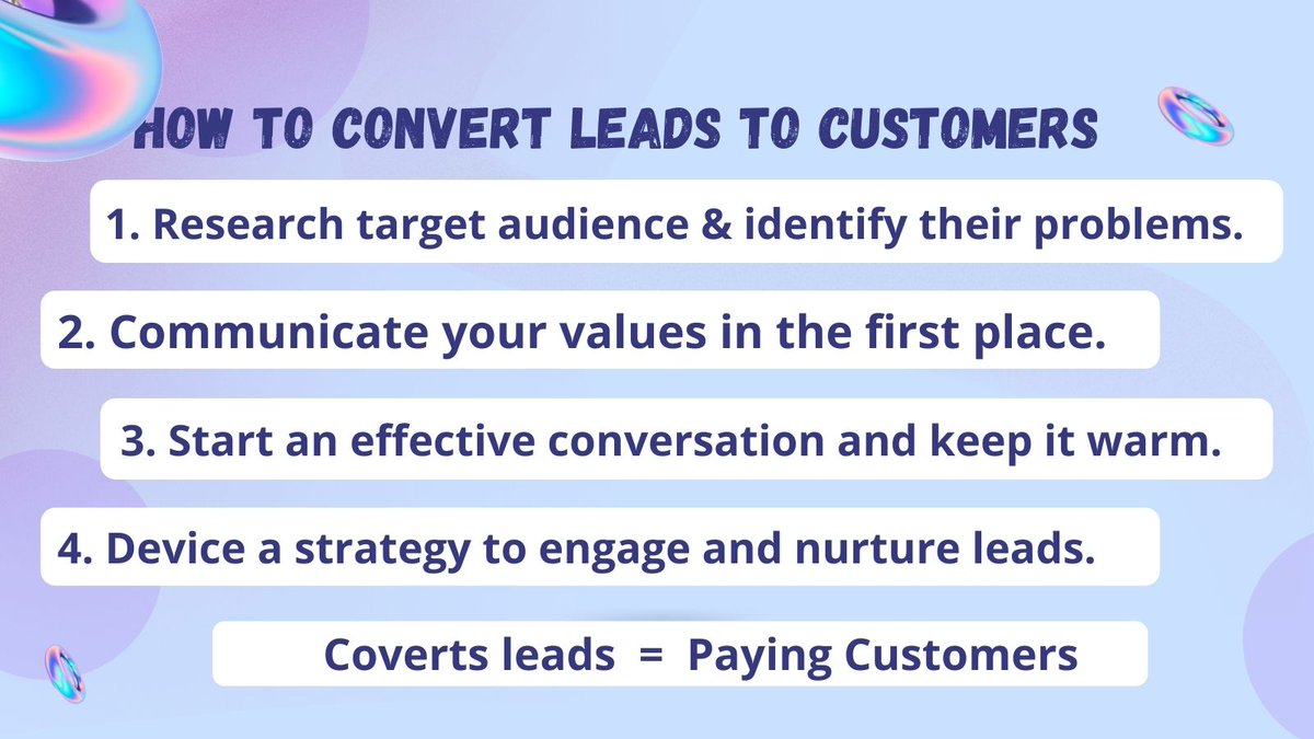 itsmanpreets's tweet photo. What's the point in getting leads if you aren't converting them?
Conversion of leads is most important aspect that decides if you will lose a client or not. https://t.co/e8PgqqMIyj