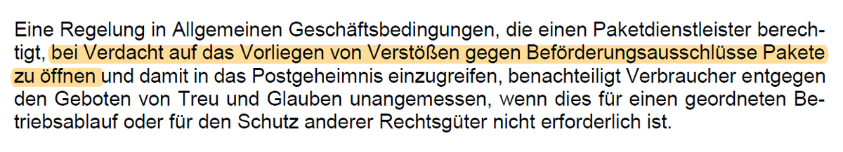Loeffel_Abrar's tweet photo. Die Allgemeinen Geschäftsbedingungen eines Paketdienstleisters in der Klauselkontrolle beim BGH:
Mehr als 50 % der von den Richtern beurteilten Klauseln sind rechtswidrig.
Urteil vom 7. April 2022 - I ZR 212/20 https://t.co/czwRx60LOp
#AGB (nicht AGBs!) #PostG #BGB #HGB https://t.co/vKE30VBhAA