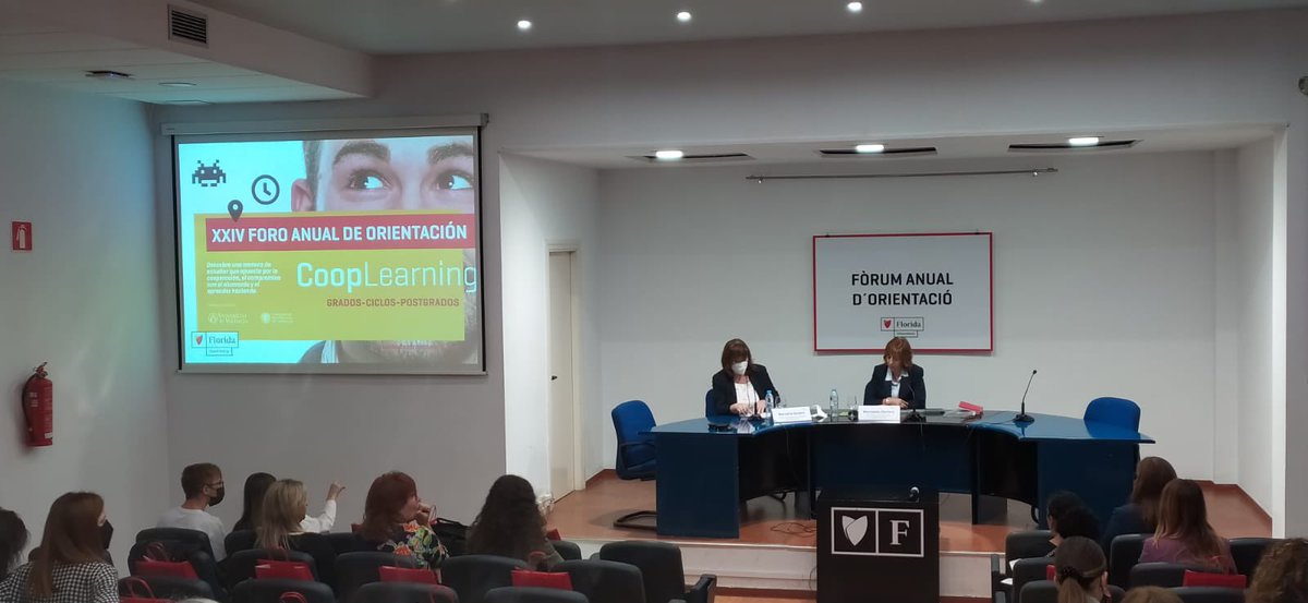 floridauni's tweet photo. Empieza el XXIV Foro de Orientación con la presentación de nuestro centro y modelo educativo #Cooplearning de la mano de Mercedes Herrero, directora de Florida Universitària. #ForoFlorida2022 https://t.co/ABOBp9gAEu