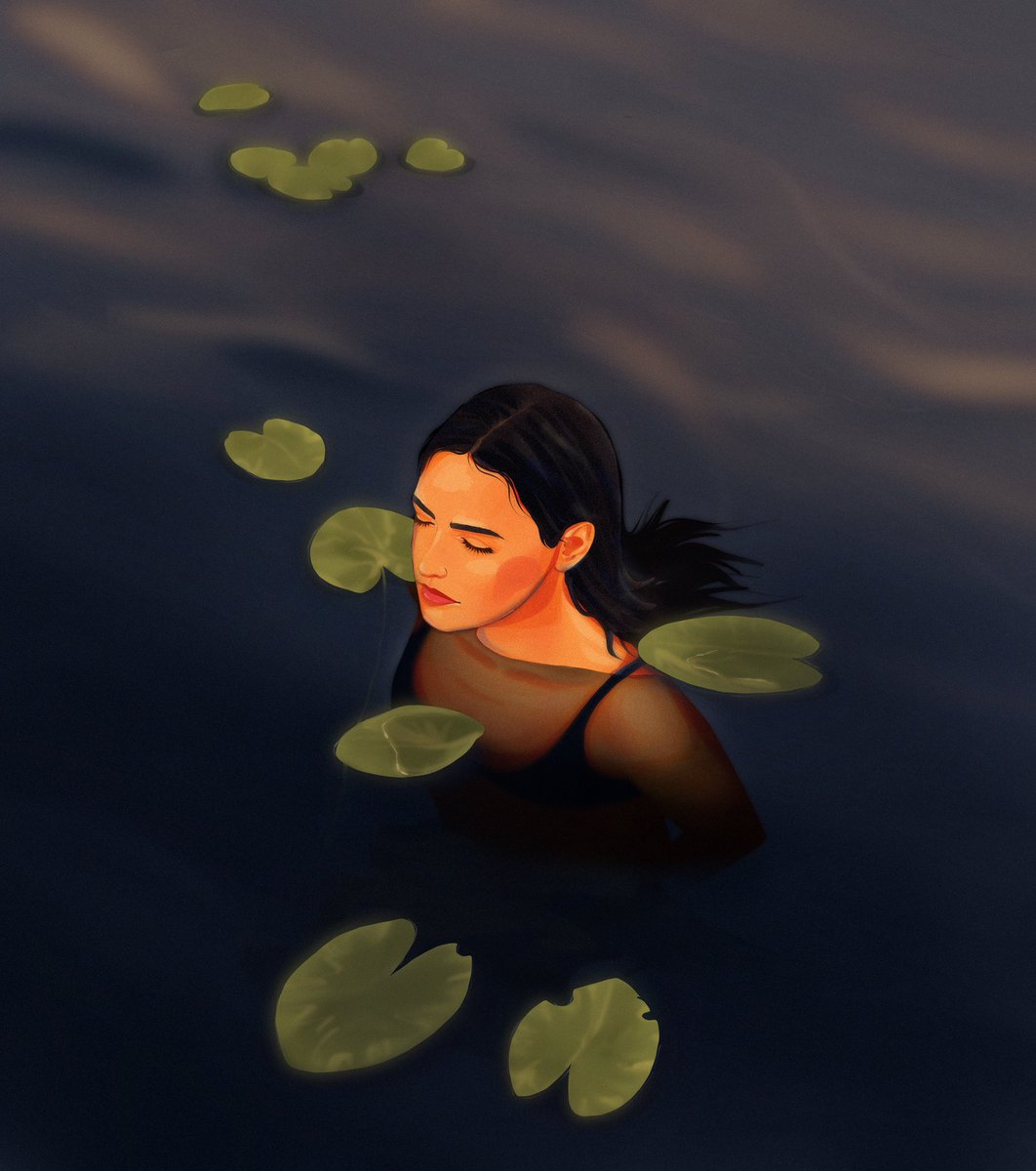 nataly_arty's tweet photo. Hello, friends!  This work is in collaboration with photographer @sandishelvigs.  Amazing atmospheric photos!  There is some magic and mystery in them.  😍 I called it “Calm in dark water”.  She looks like Ophelia from Hamlet 😍❤️ 
#NFTs #nftart #NFTdrop 
https://t.co/Yd28aY8Siy https://t.co/55SrGlUQpq