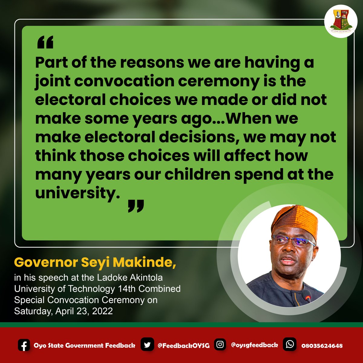 FeedbackOYSG's tweet photo. We are always here to respond to your governance issues. How can we serve you today? https://t.co/fHdz9TbWrH