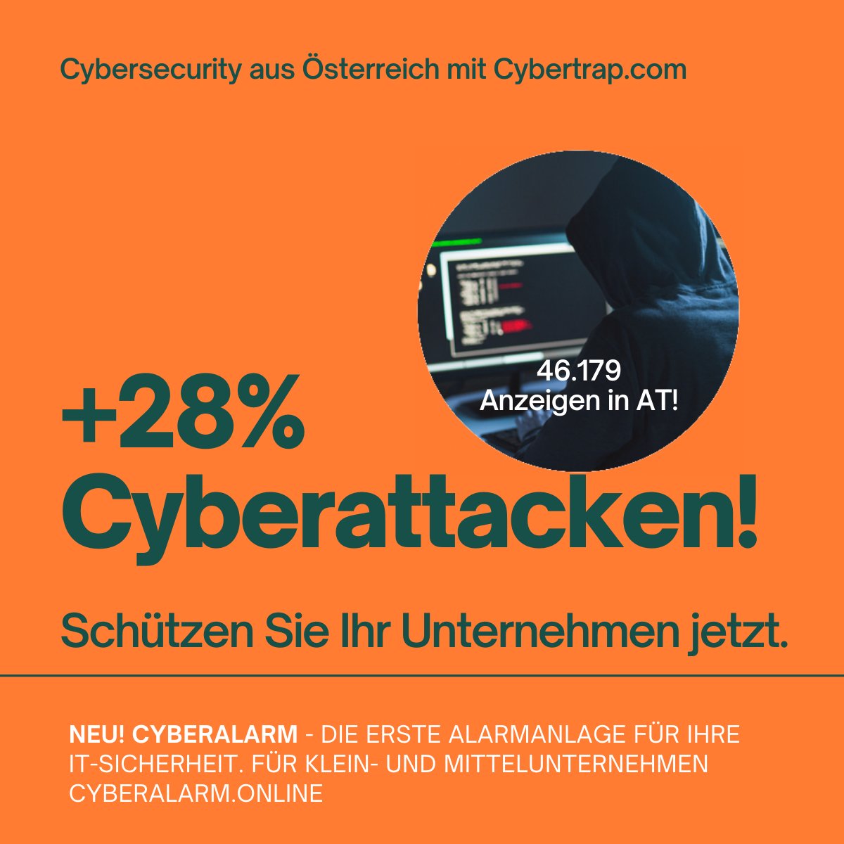 46.179 Anzeigen wegen Cybersecurity Vorfällen alleine in Österreich in 2021!
#cybersecurity #deceptiontechnology #eutechnology #cyberalarm
cyberalarm.online