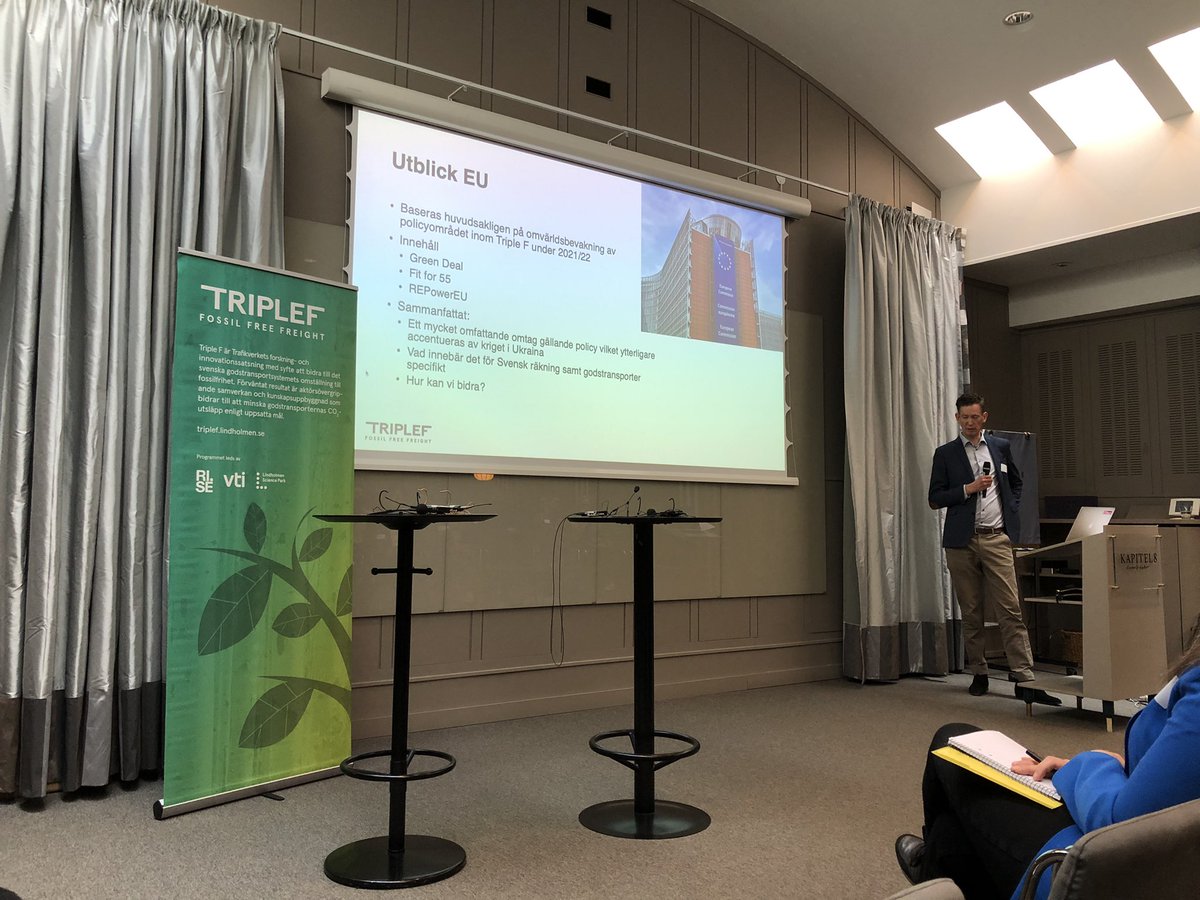 Riktigt bra presentationer och paneler igår när @TripleFse höll sin vårkonferens. Bland annat med spännande EU-utblick från @pklintbom