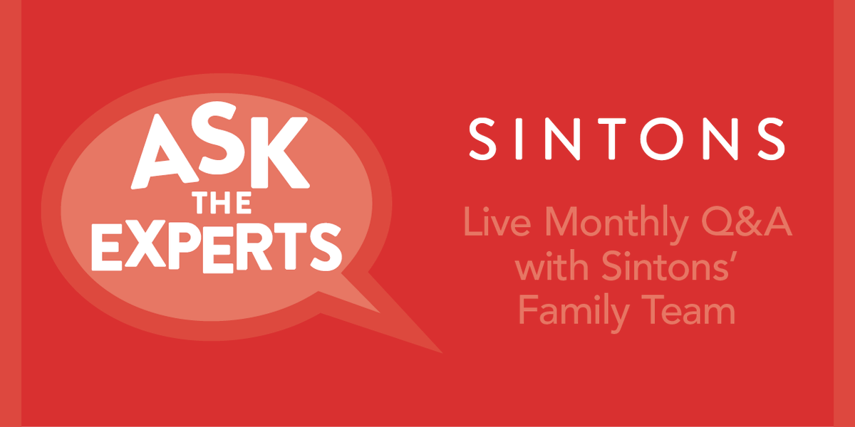 Please watch or listen to our ‘Ask the Experts monthly Q&amp;A with Sintons' Family Team episode 5'– with 
<a href="/sophie_dodds1/">Sophie Dodds</a> bit.ly/3Lkt3tD <a href="/SintonsLaw/">Sintons LLP</a> <a href="/Sintonspc/">Sintonspc</a> <a href="/louisemSintons/">Louise Masters</a> @eliz_gallagher #asktheexperts #FamilyLaw