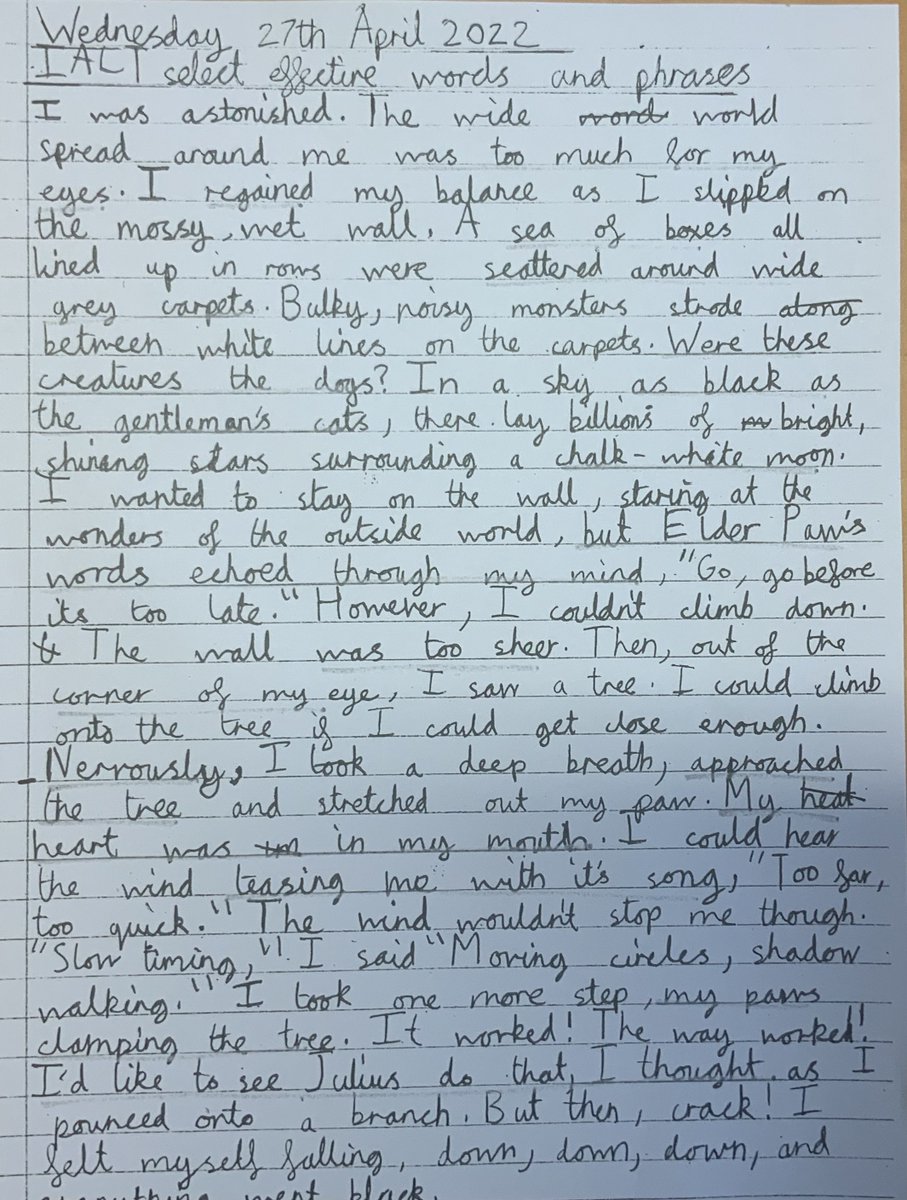 Amazing writing in Year 4 this week based on Varjak Paw <a href="/Primary1stTrust/">ThePrimaryFirstTrust</a> <a href="/clpe1/">CLPE</a> <a href="/whatSFSaid/">SF Said</a> 
Fantastic!