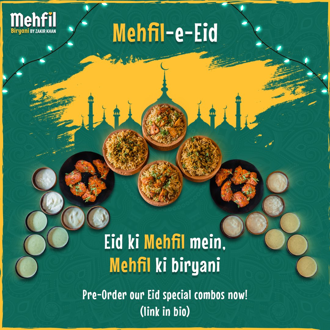Ab hui na "Biryani Mubarak, Eid Mubarak"

Pre-Order our Eid special combos now! (link in bio)

#BiryaniMubarak #EidMubarak