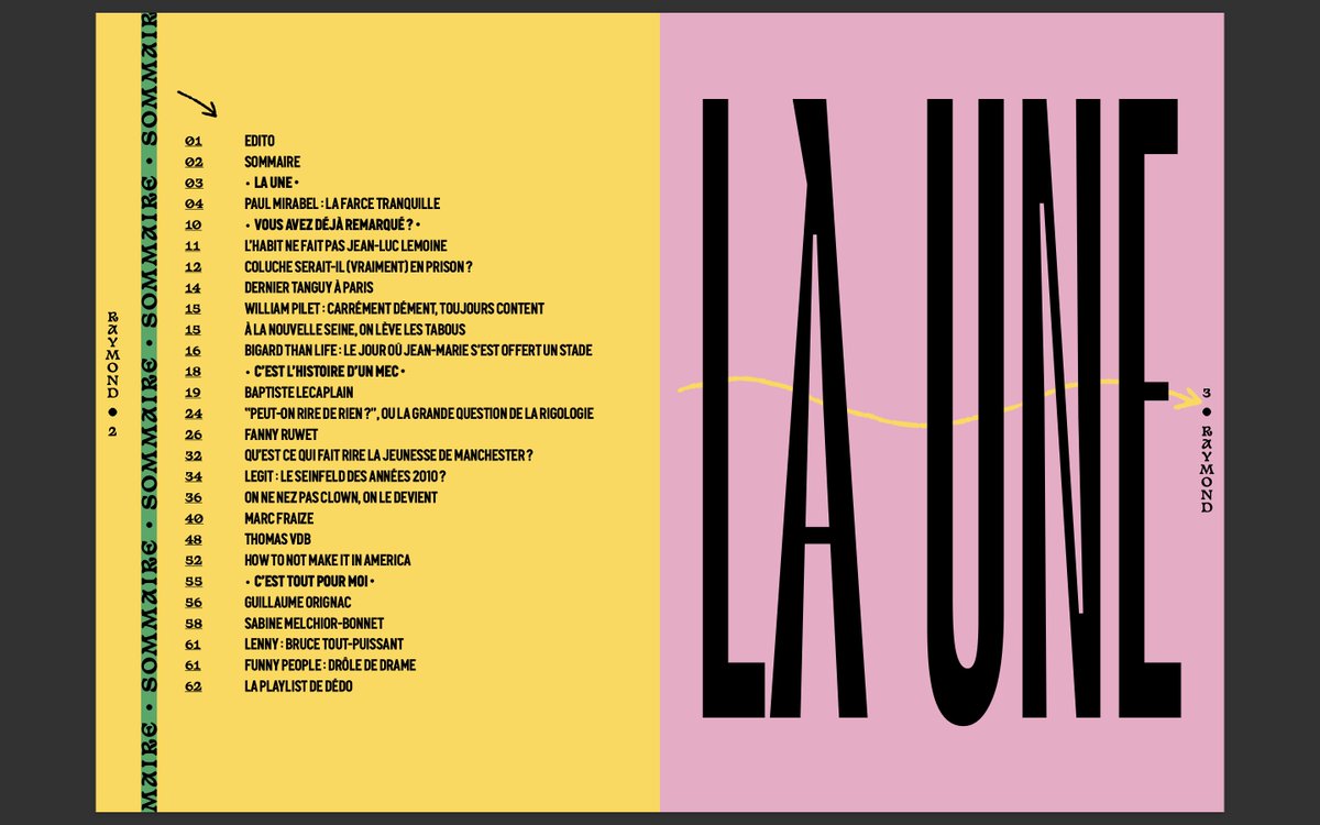 RevueRaymond's tweet image. Sommaire.