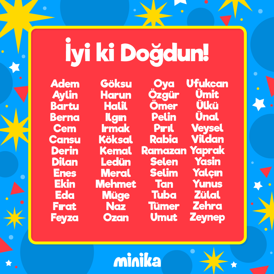 Mayıs ayında doğan tüm arkadaşlarımıza harika bir yaş dileriz! 🎉 Sen de önümüzdeki ay doğum günü kutlama listesine girmek istersen yorumlara ismini ve doğum tarihini yazabilirsin. 👇🎈
🔸
#doğumgünü #minika