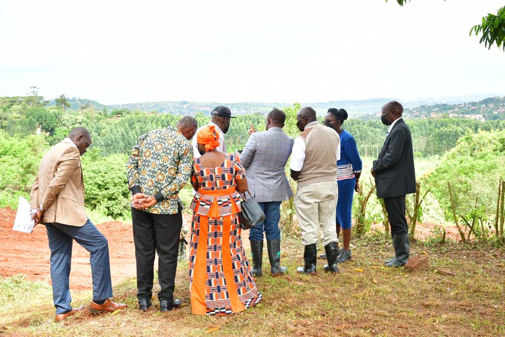 Minister of Works&amp; Transport <a href="/GenWamala/">General Edward Katumba Wamala</a> Executive Secretary <a href="/NBRBug/">National Building Review Board</a> Eng.Flavia Bwire &amp;CEO <a href="/NHCC_UG/">National Housing & Construction Company Limited</a> Eng. Kenneth Kaijuka inspecting the site for the construction National Building Research and Quality Assurance Centre at Lubowa.<a href="/UIPE_Uganda/">UIPE</a> <a href="/MoWT_Uganda/">Ministry of Works & Transport</a> <a href="/UgArchSociety/">Uganda Society of Architects</a>