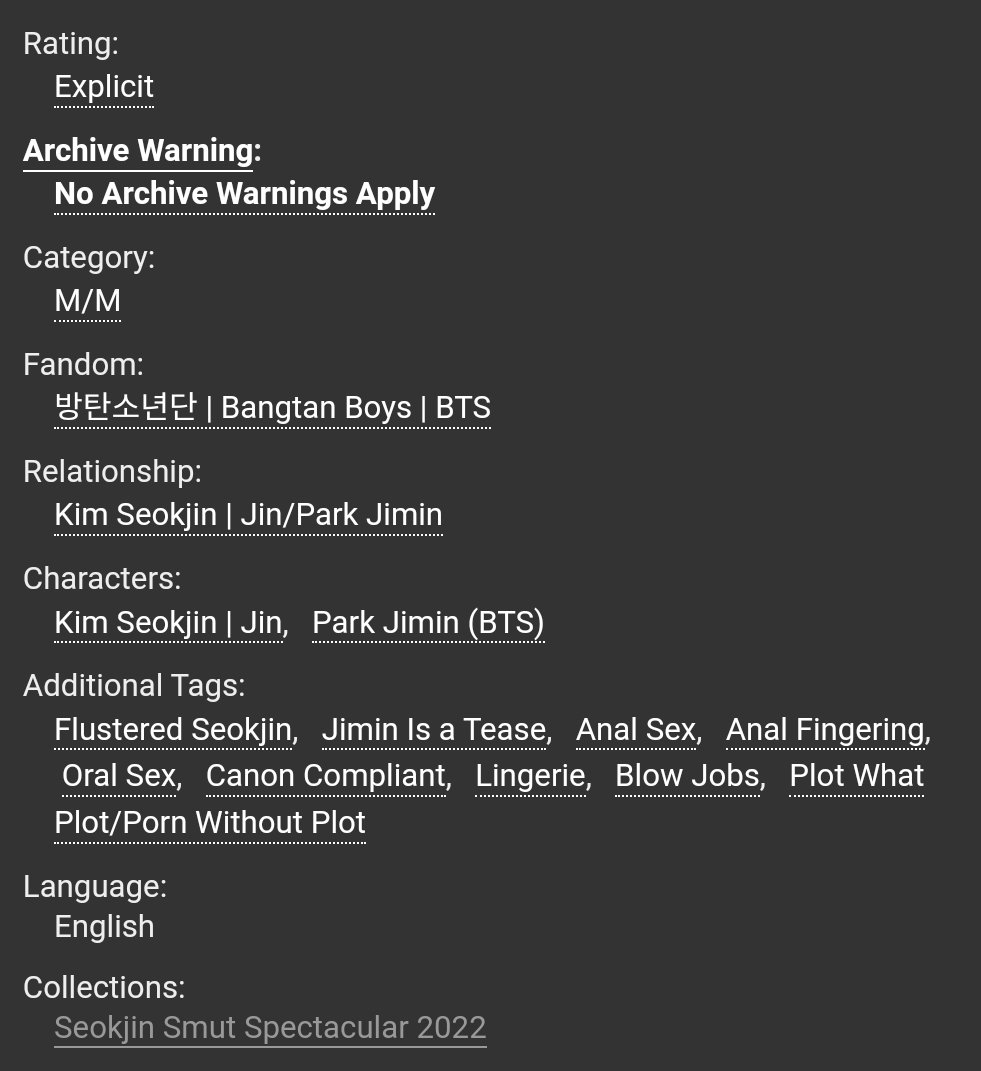 calico_cat93's tweet photo. Blushes, blowjobs and lingerie

- explicit
- 4.8k
- 🐹🐥
- for @aglioeollieo's prompt at the @SeokjinSmutFest 
- CW lingerie

A story where Jimin decides it's time to tease his hyung until he gets what he wants - Seokjin's nice, big cock in his mouth...for a start 

Link below 👇 https://t.co/b3FGc9r2VL