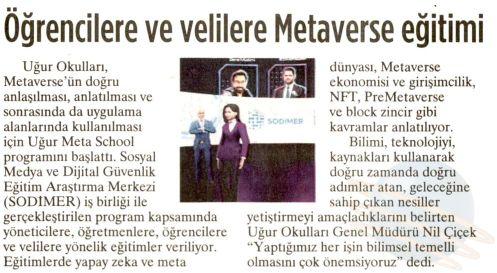 "Uğur Meta School" programının eğitimlerinde yapay zeka ve meta dünyası, Metaverse ekonomisi ve girişimcilik, NFT, PreMetaverse ve block zincir gibi kavramlar anlatılıyor.

🔍milliyet.com.tr/egitim/ogrenci…

<a href="/milliyet/">milliyet.com.tr</a>