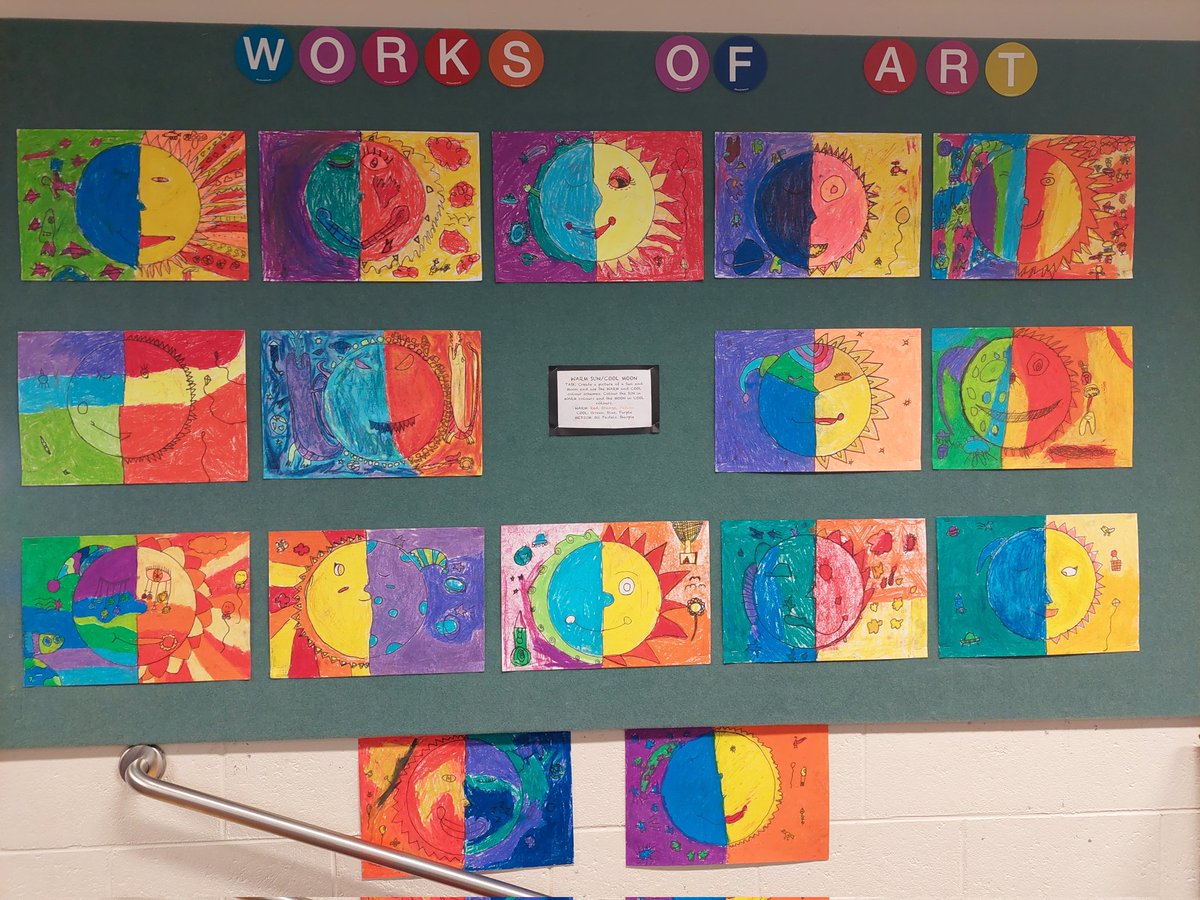 Student artwork brightening up our already bright library #art #creativity #embracingdiversity