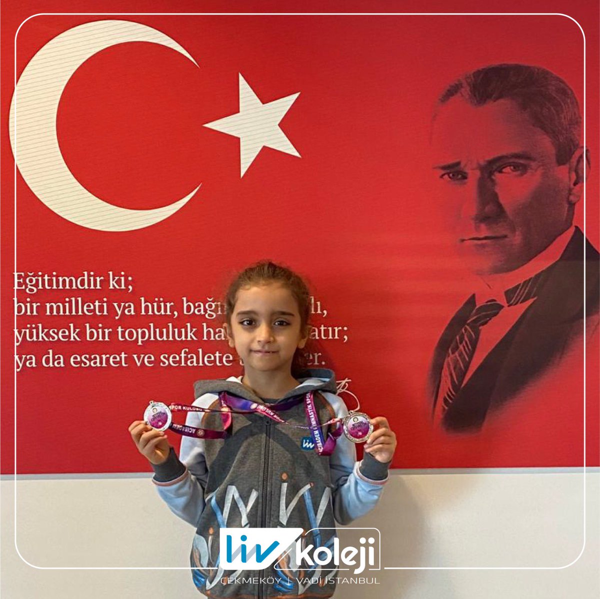 3/C sınıfı öğrencimiz Ayşe AYVAZ, İstanbul Baby Cup 2022 Cimnastik Turnuvası'nda çember aleti ve genel tasnifte 2, serbest seride 4. olmuştur. Öğrencimizi tebrik eder, başarılarının devamını dileriz. 💫 #livkoleji