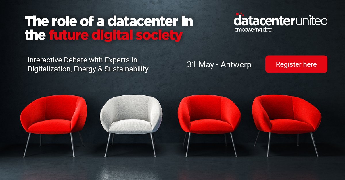 Datacenter United (@datacenter_utd) on Twitter photo Wat is de rol van het #datacenter in onze toekomstige digitale maatschappij? En hoe breng je #digitalisering, #Energie en #duurzaamheid daarin samen? Op 31 mei debatteren <a href="/FrisoHaringsma/">Friso Haringsma</a>, <a href="/stijngrove/">Stijn Grove</a>, Gregory Pankert en Hans Witdouck hierover. Registreer datacenterunited.com/the-role-of-a-… Wat is de rol van het #datacenter in onze toekomstige digitale maatschappij? En hoe breng je #digitalisering, #Energie en #duurzaamheid daarin samen? Op 31 mei debatteren <a href="/FrisoHaringsma/">Friso Haringsma</a>, <a href="/stijngrove/">Stijn Grove</a>, Gregory Pankert en Hans Witdouck hierover. Registreer datacenterunited.com/the-role-of-a-…