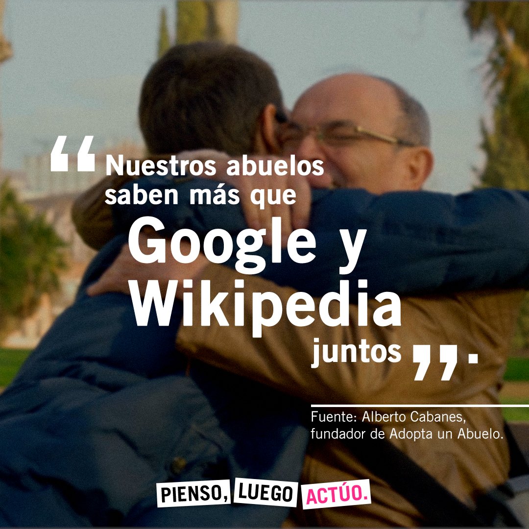 No sé vosotros, yo jamás me cansaré de escuchar todo lo que tienen que contarnos. Amor y sabiduría por los cuatro costados. ¡Aplaudo sin parar por ellos y su contribución a las nuevas generaciones! 👏😍#DíaSolidaridadIntergeneracional
#PiensoLuegoActúo