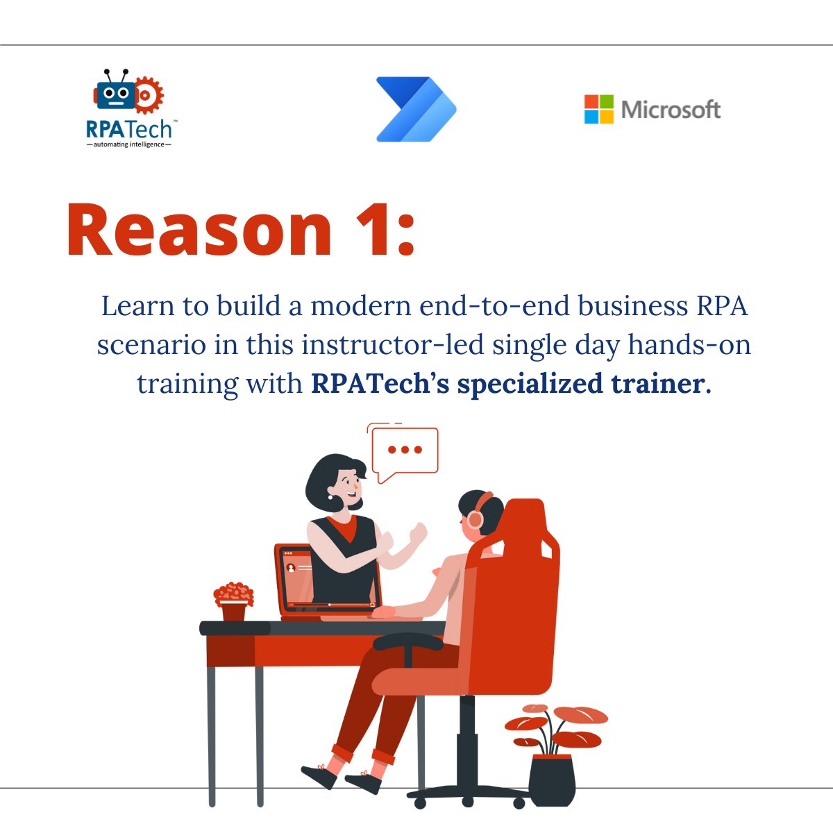 RPATech_AI's tweet photo. Wondering why you should attend the ‘RPA in a Day’ event?
Well, we will give you 3-reasons.
Check them below.
And to register for the event, click here: https://t.co/9VA6RRkHQu
#microsoft #rpa #ai #intelligentautomation #digitaltransformation #automation #rpatech #PowerAutomate https://t.co/x09AnDA0Ne