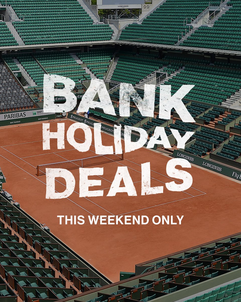 Save 𝘽𝙄𝙂 this Long Weekend ☀️

Explore exclusive prices in our Bank Holiday Sale - but be quick, these deals are here for this weekend only!

🛒➡️ bit.ly/37NsaLu

#ProDirect #BankHoliday
