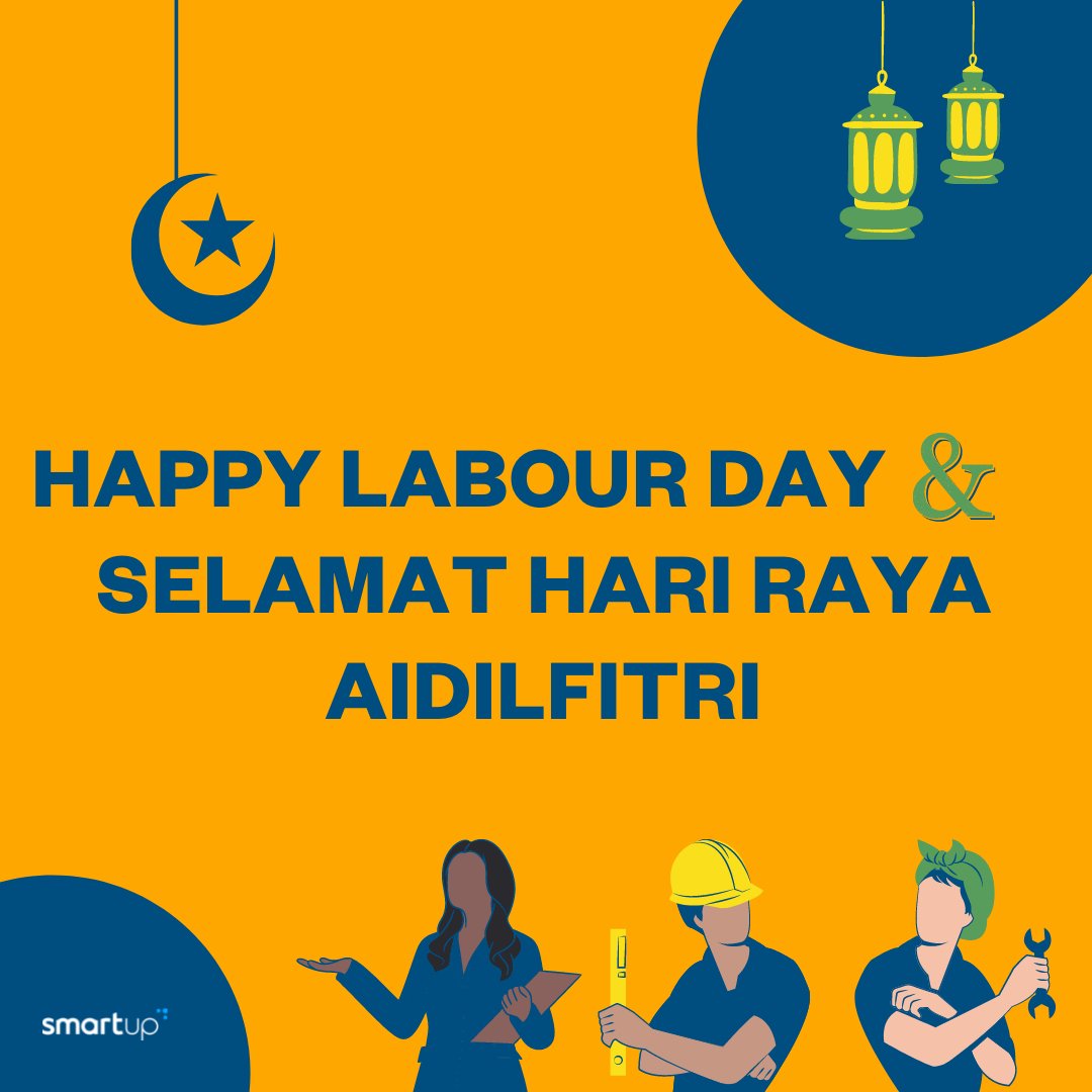 No matter how you celebrate this long weekend, we know it's going to be a good one! 🎆

Happy Labour Day and Selamat Hari Raya Aidilfitri from all of us at SmartUp!

#smartupio #LabourDay #HariRaya