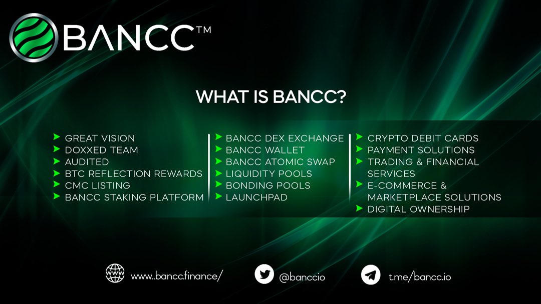 Altcoincall's tweet image. 💥The @Banccio #IDO sale is Live💥
@Banccio is a next-gen payment solution network, an all-purpose decentralized payment solution provider.

Join the #IDO at app.0xpad.io 

#IDO Price: 0.016BUSD

@Banccio, a true gem
#BSC #launchpad #BSCGem #NFT #blockchain #DeFi