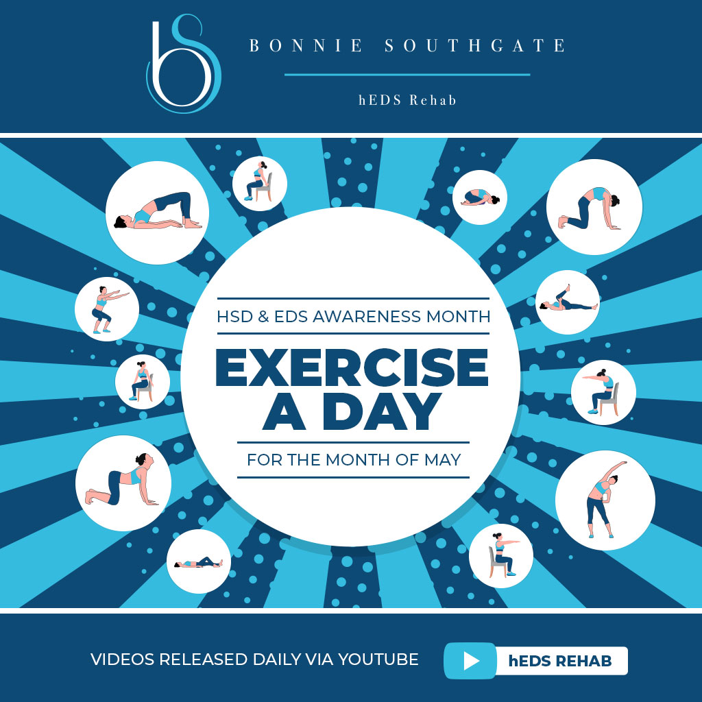 For the month of May I will be posting an exercise a day for those with EDS! Keep a look out and share with everyone who might benefit. #EDSawareness #Exercise