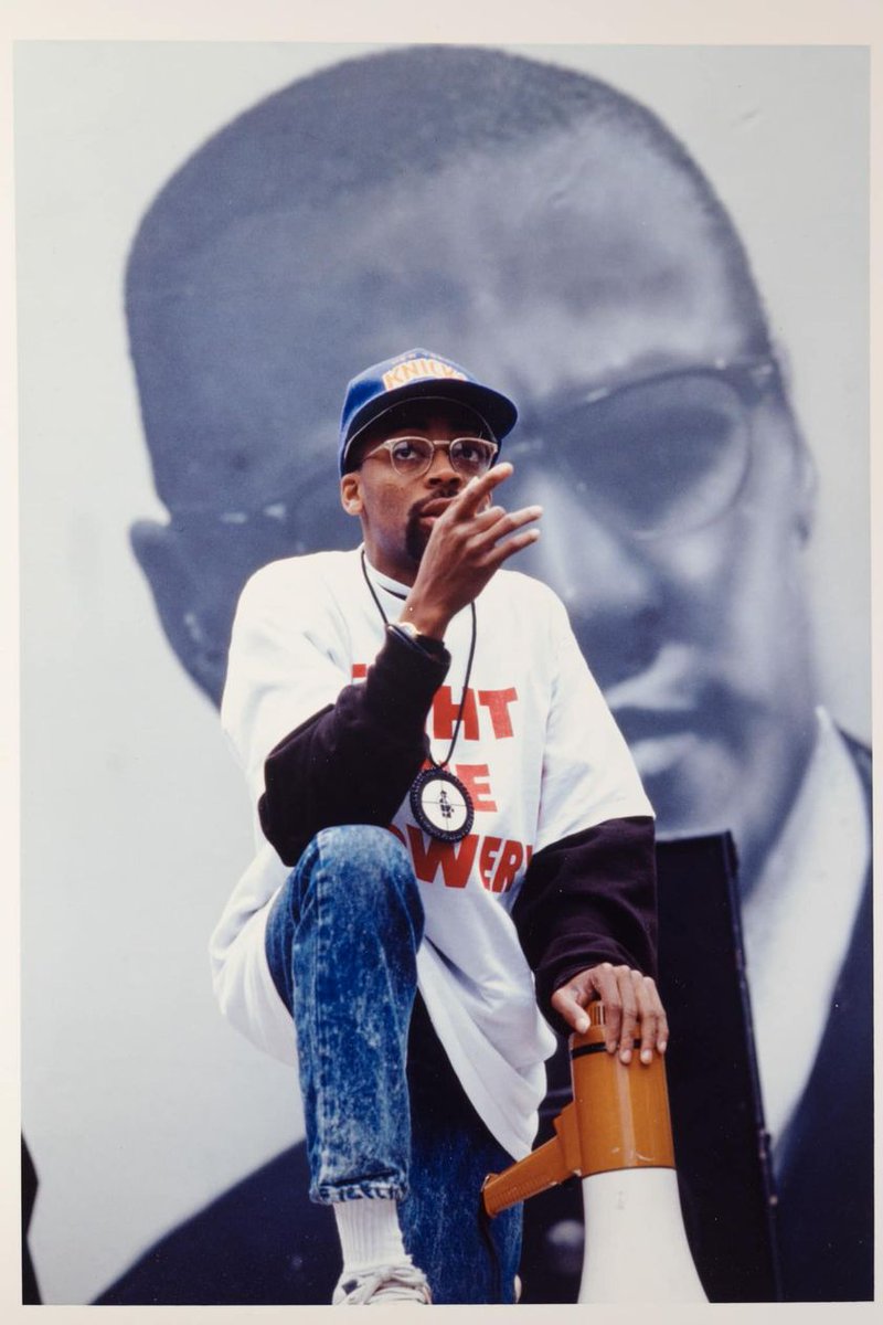 Here is a photo of Spike Lee I shot on the set of the FIGHT THE POWER music video 1989.