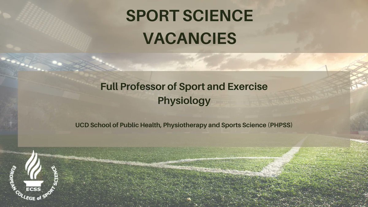 E_C_S_S's tweet photo. We have a new sport science vacancy!

The deadline for applications is: 13 May, 2022. 
See the details here: https://t.co/l8VUzakDIV

#WeAreSportScience https://t.co/22DioWgSOl